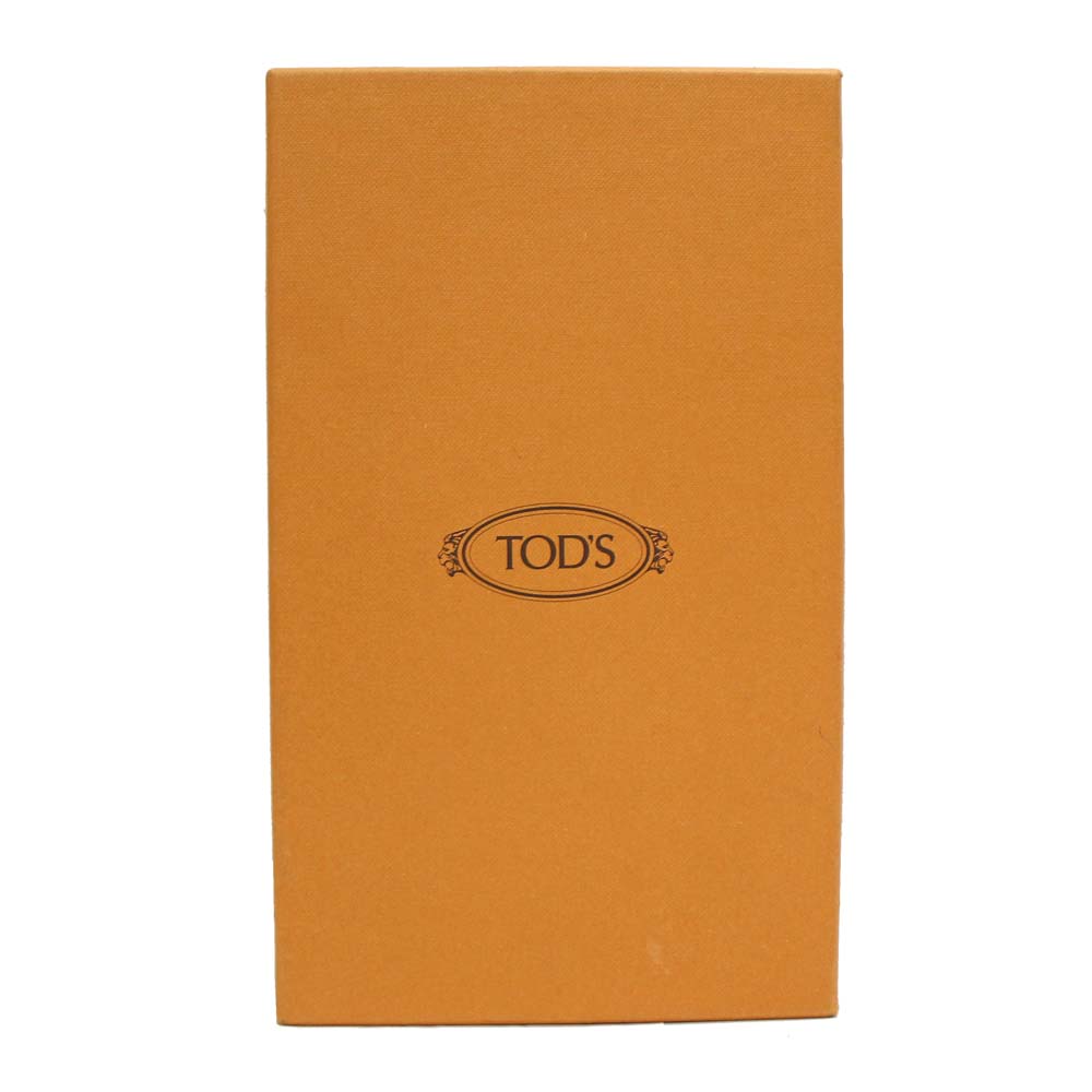 tod"s tods logo金属配件折叠长钱包真皮橙色女士[二手]