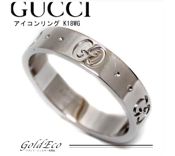 [新]成品gucci [gucci] icon戒指约9.5 k18wg 750wg戒指白金产品