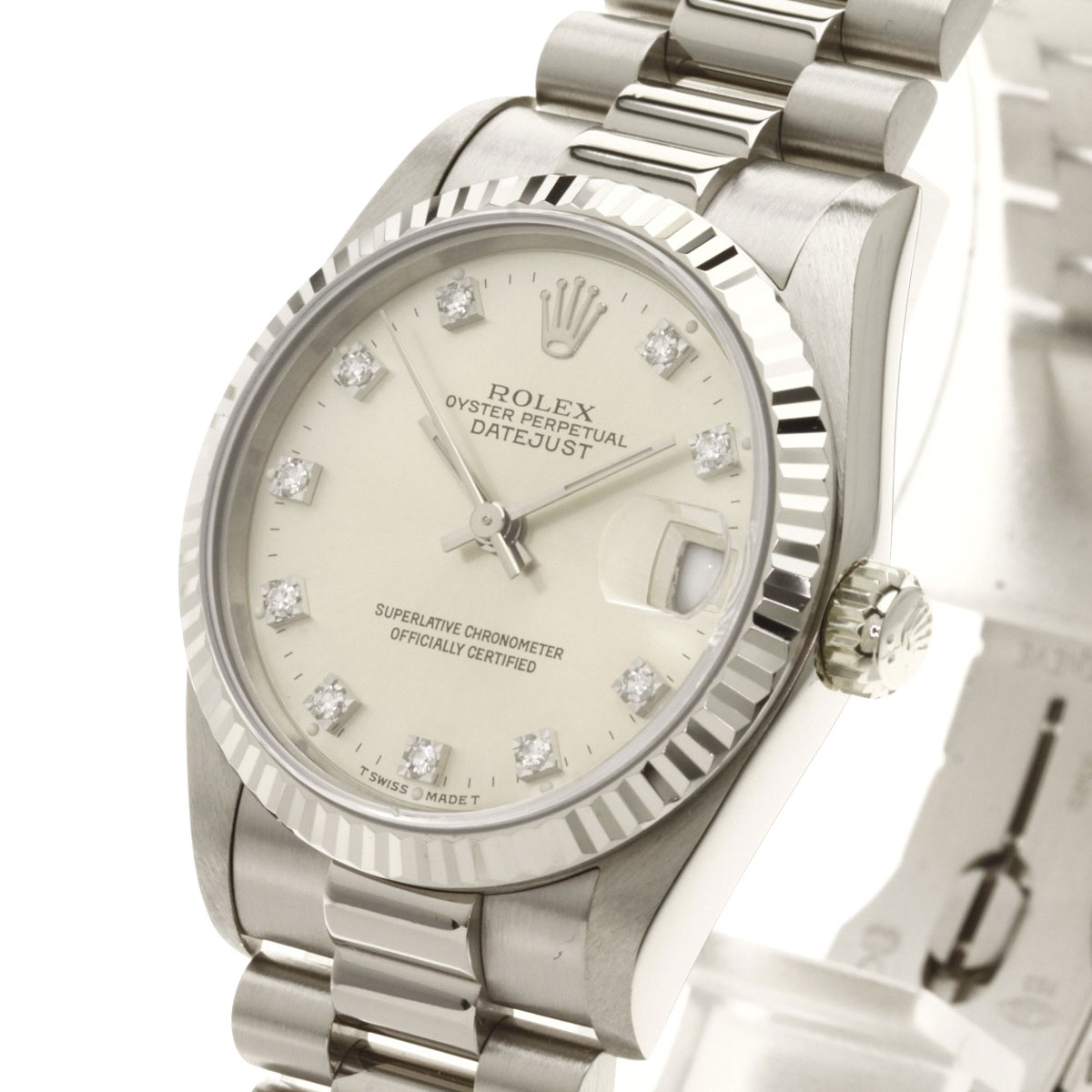 劳力士68279g datejust old 10p diamond watch boys