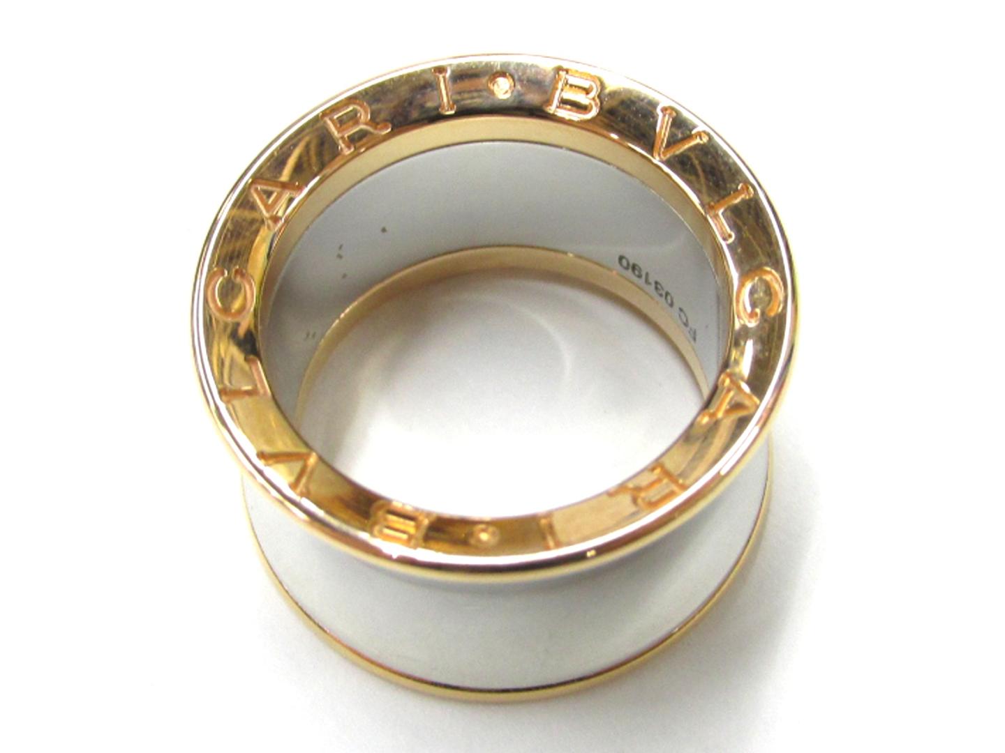 bvlgari宝格丽anish cup戒指戒指银色k18pg(750)粉红金色x ss