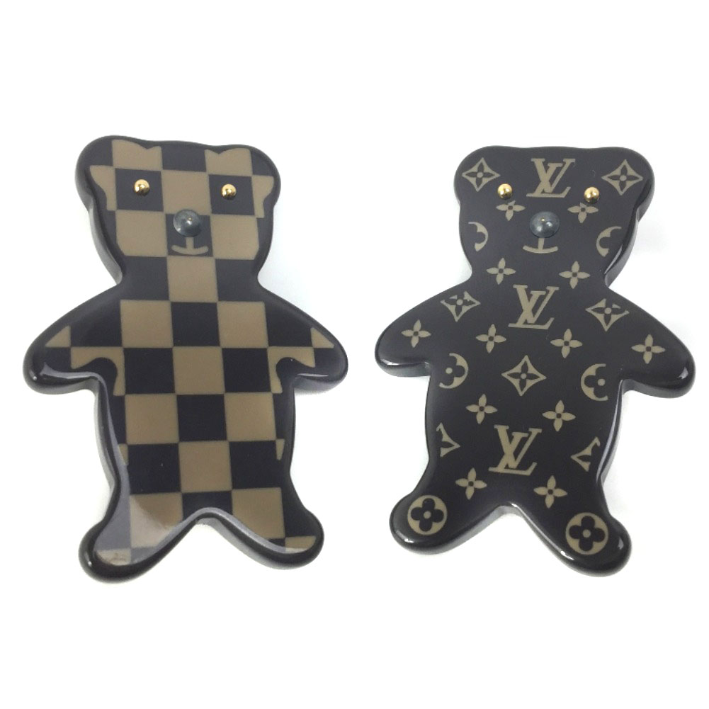 路易威登louis vuitton泰迪熊熊monogram damier图案胸针m64939 2件套