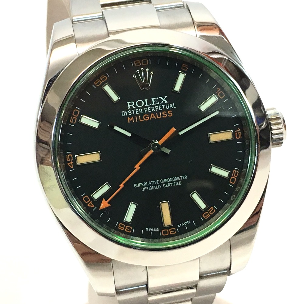 rolex rolex 116400 gv牡蛎手链milgaus oyster perpetual手表ss银色