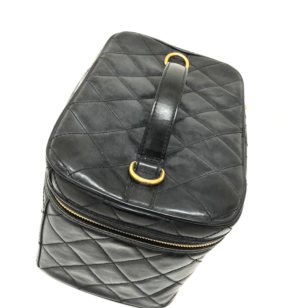 chanel香奈儿(chanel)vanity bag单肩包2 way手提包橡胶黑色女士