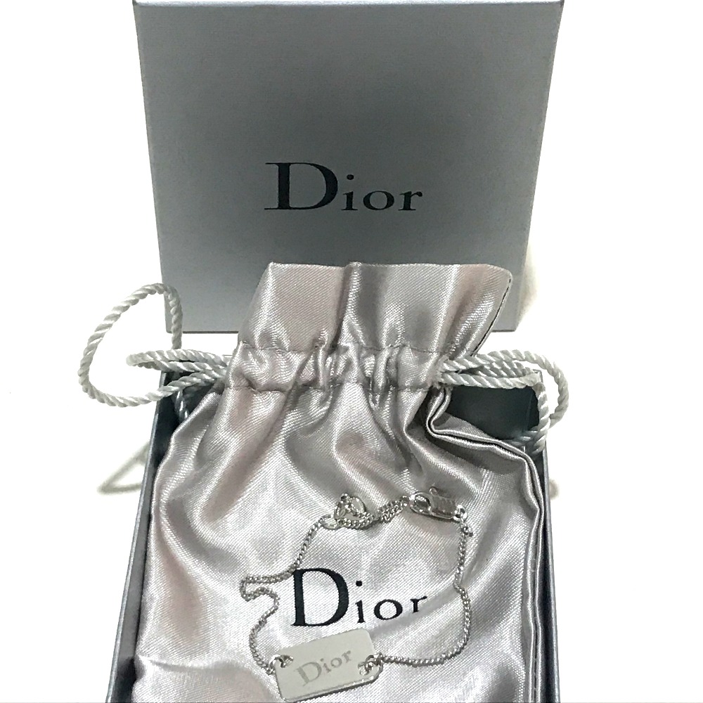 christian dior christian dior配饰标志牌心形手链电镀银色女装