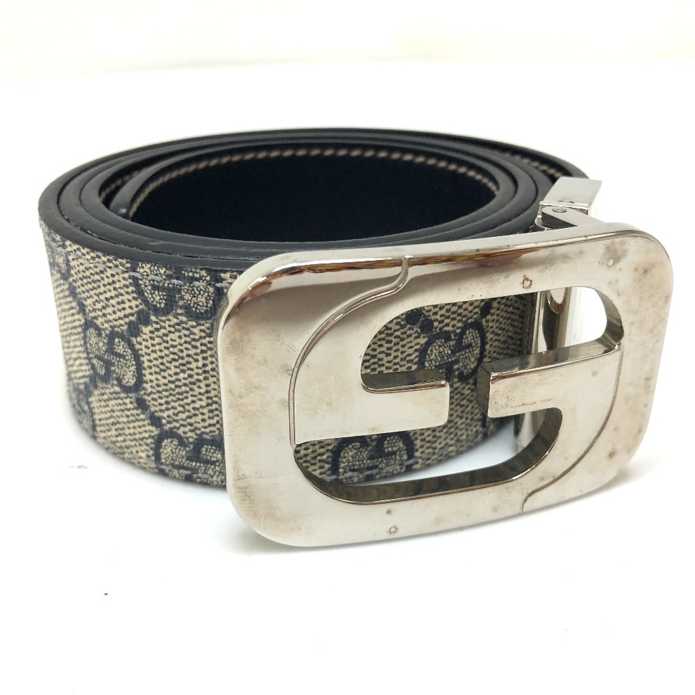 gucci gucci 245861联锁gg plus腰带pvc海军男士