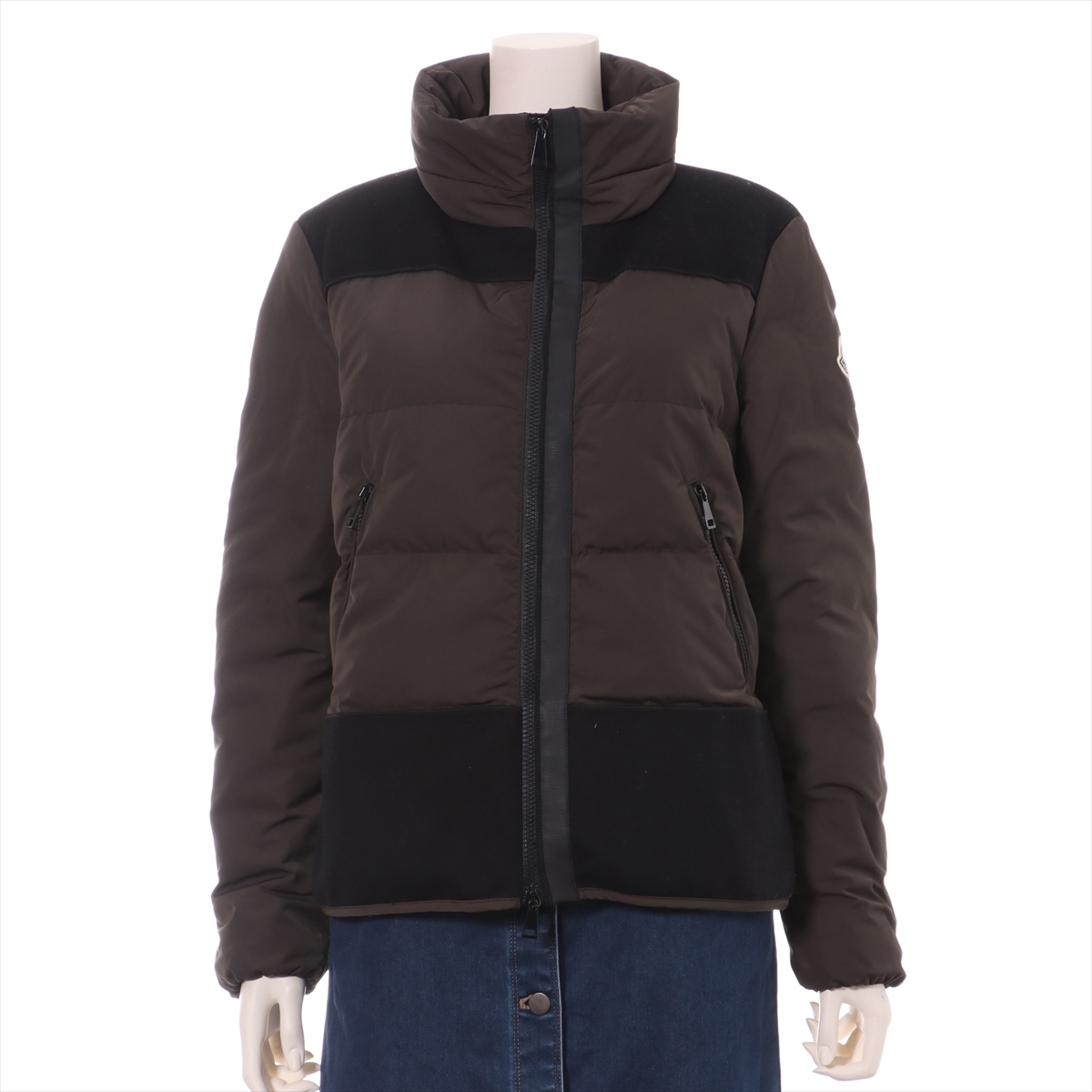 khaki moncler jacket womens