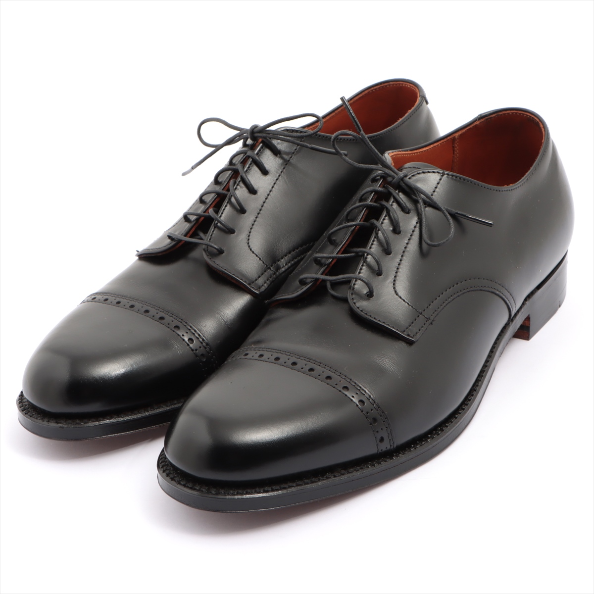 Alden Leather Leather Shoes 9 Men�s Black Straight Tip