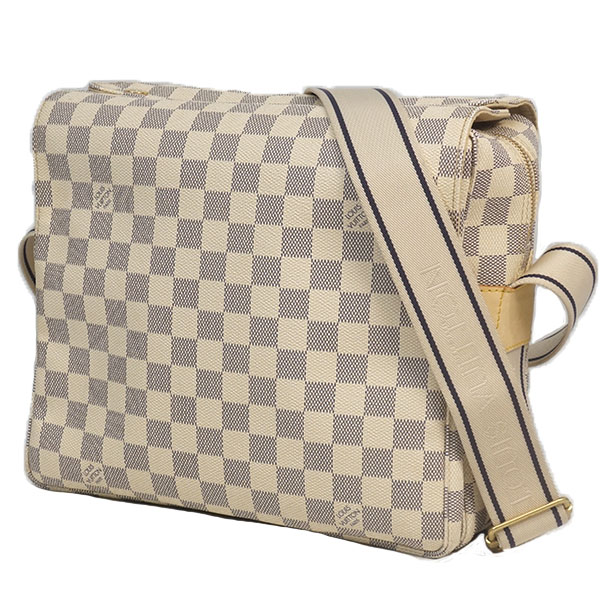 Louis Vuitton Damier Azur Canvas Naviglio Messenger Bag - Yoogi's Closet