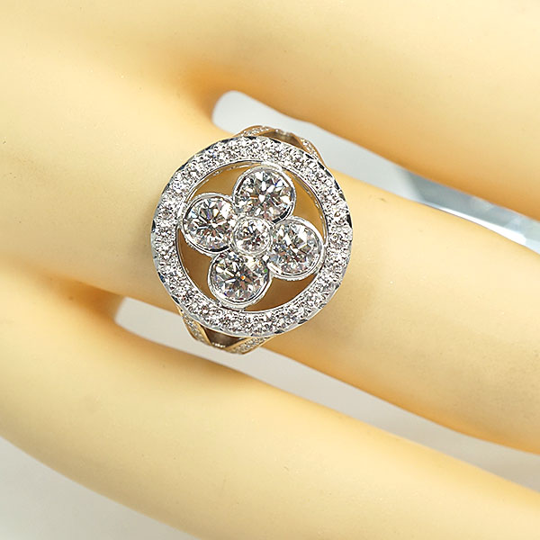 LOUIS VUITTON Ring Bergsun Blossom GM 18k WhiteGold diamond US4.75 EU48... | eBay