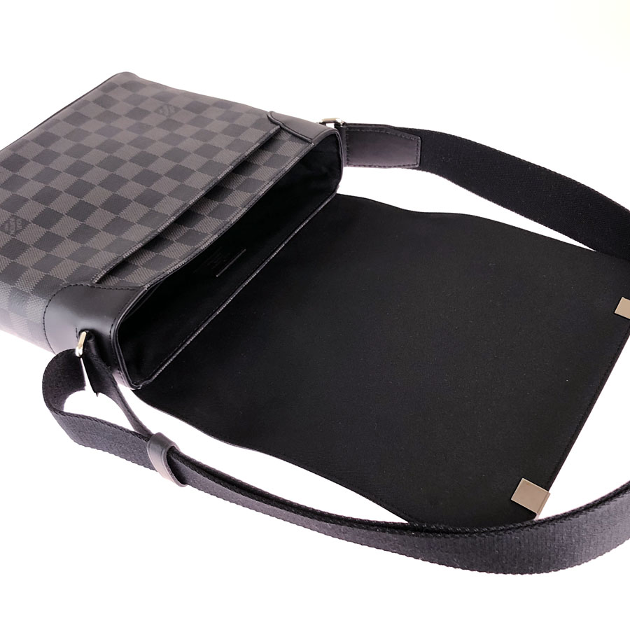 LOUIS VUITTON Damier District PM NM N41028 Graphite PVC Shoulder Bag from Japan | eBay
