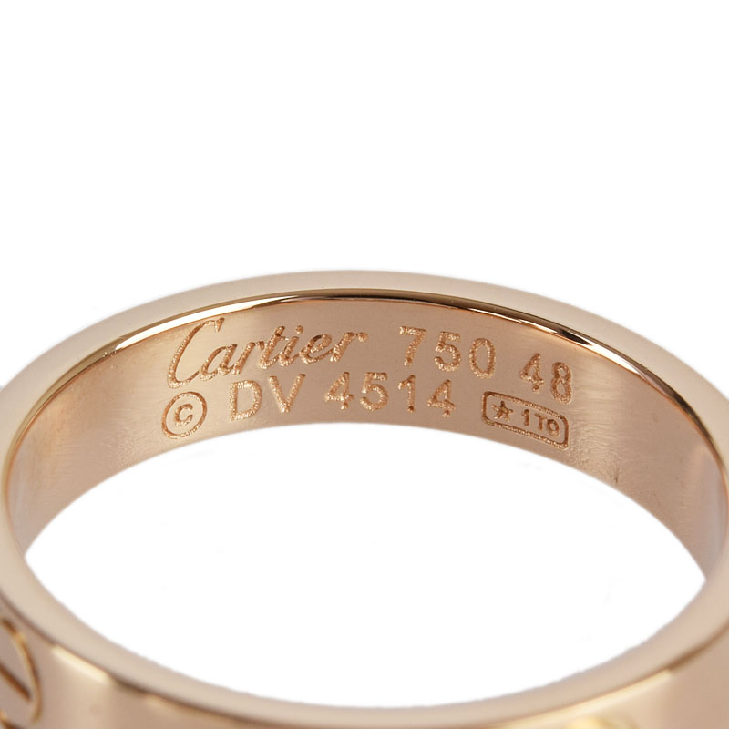 CARTIER Mini love 18K Pink Gold 750 cleaned ring from Japan eBay