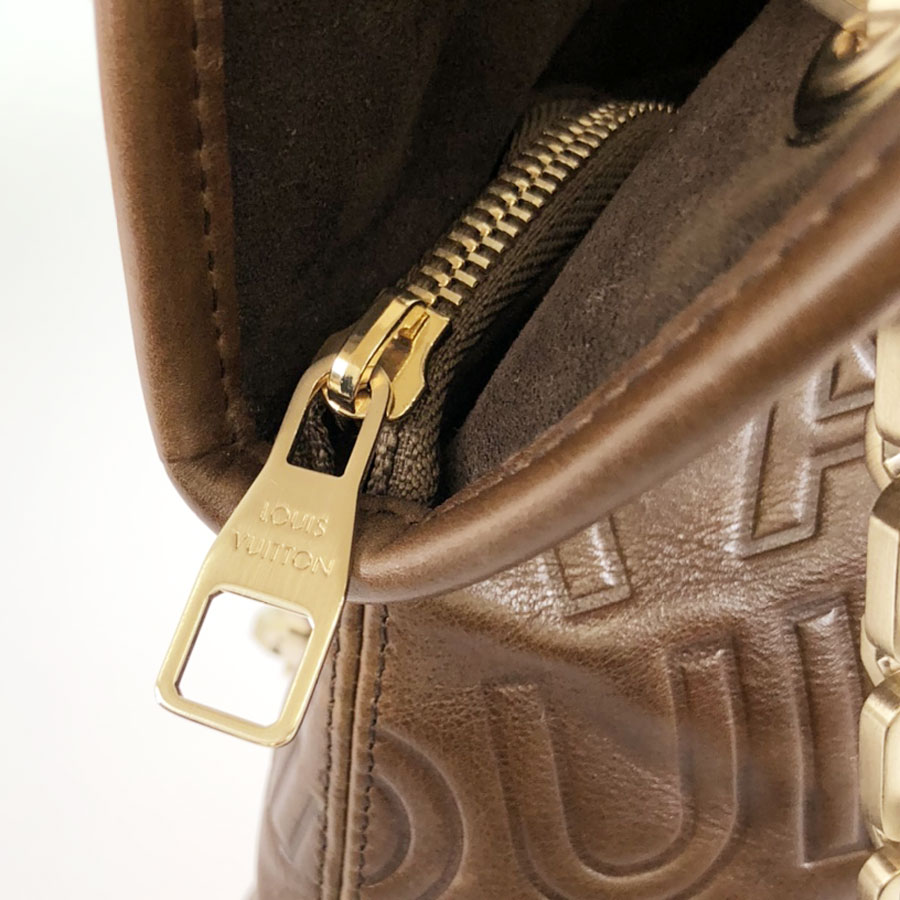 Auth Louis Vuitton Paris Pool Wish Shoulder Bag Brown/Gold M95830