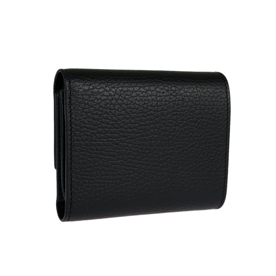 GUCCI GG Marmont Tri-Fold Wallet 546584 black leather Women'sWallet ...