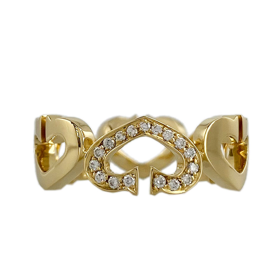 CARTIER C heart 18K Yellow Gold (750) diamond (54) cleaned ring from Japan eBay