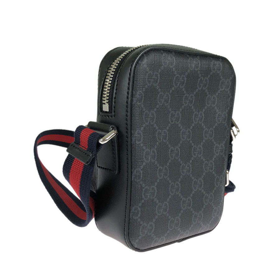 GUCCI GG Supreme Messenger Bag 598103 Black x gray Shoulder Bag from Japan | eBay