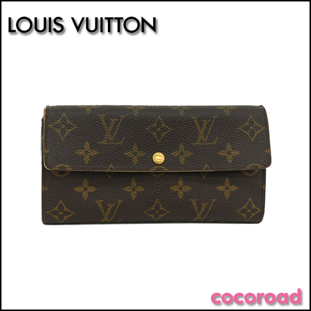 LOUIS VUITTON (Louis Vuitton) Monogram Portofeau-Sarah Old type long wallet M61734 [ce] [pre ...
