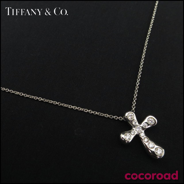 美品 Tiffany Co ティファニー Pt950 エルサ ペレッティ クロス ペンダント 11p ダイヤ ー ブラモ 欲しいブランド品がすぐ見つかる ネット通販サイト