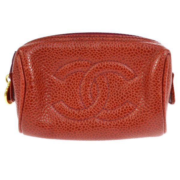 chanel red pouch