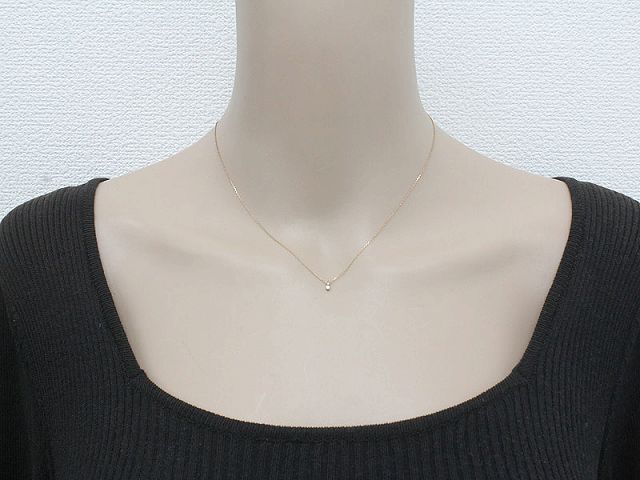 运河4°c(canal 4 dosy)项链钻石10金粉红金(k10pg)[二手]品牌珠宝