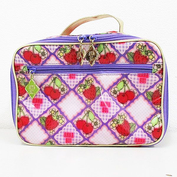 大幅値下げ Anna Sui アナスイ イチゴ ポーチ 小物入れ 紫 ピンク ビニール ブランドバッグ 中古 Nb ー ブラモ 欲しいブランド品がすぐ見つかる ネット通販サイト