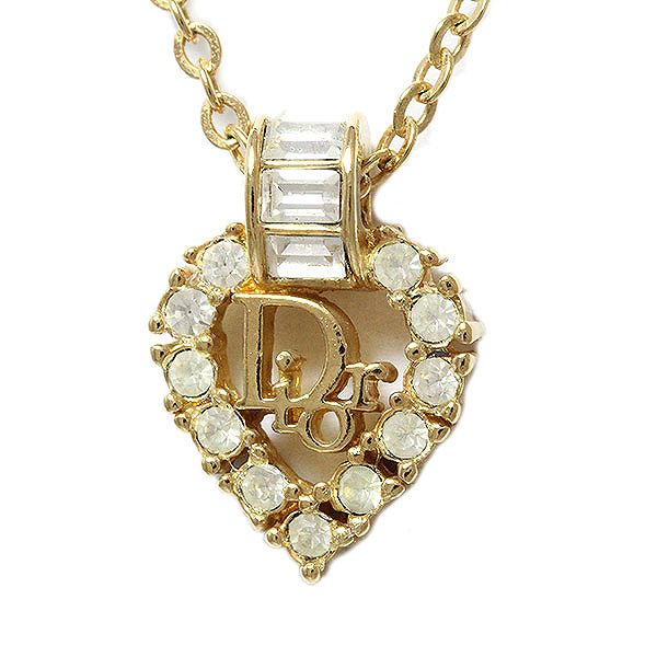 購入激安クリスチャンディオール　Dior ネックレス　ハート　ストーン　ヴィンテージ アクセサリー