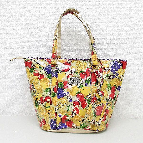 Mimo ミモ フルーツ柄 トートバッグ オレンジ ブランドバッグ 中古 Nb ー ブラモ 欲しいブランド 品がすぐ見つかる ネット通販サイト