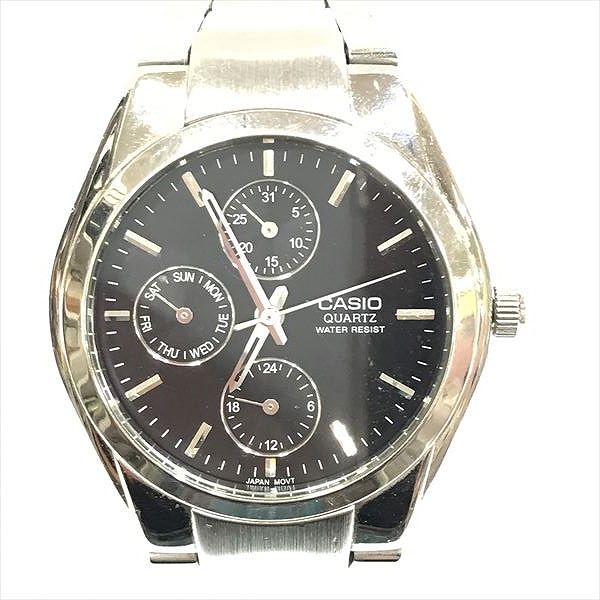 卡西欧(卡西欧)手表chrono mtp-1191黑色石英男士[前]观看所有商店aj3