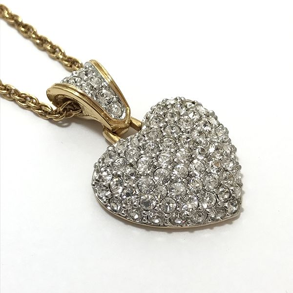 Swarovski スワロフスキー ネックレス ハート スワロフスキークリスタル ゴールドメッキ 中古 アクセサリー Net ー ブラモ 欲しいブランド品がすぐ見つかる ネット通販サイト