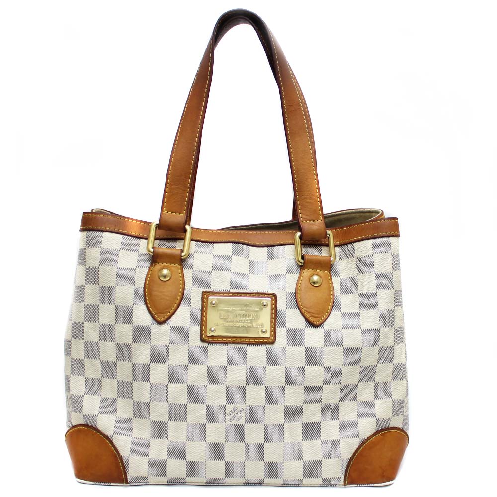 LOUIS VUITTON Louis Vuitton Damier Azur Hampstead PM N51207 Tote Bag PVC / Nume leather off ...