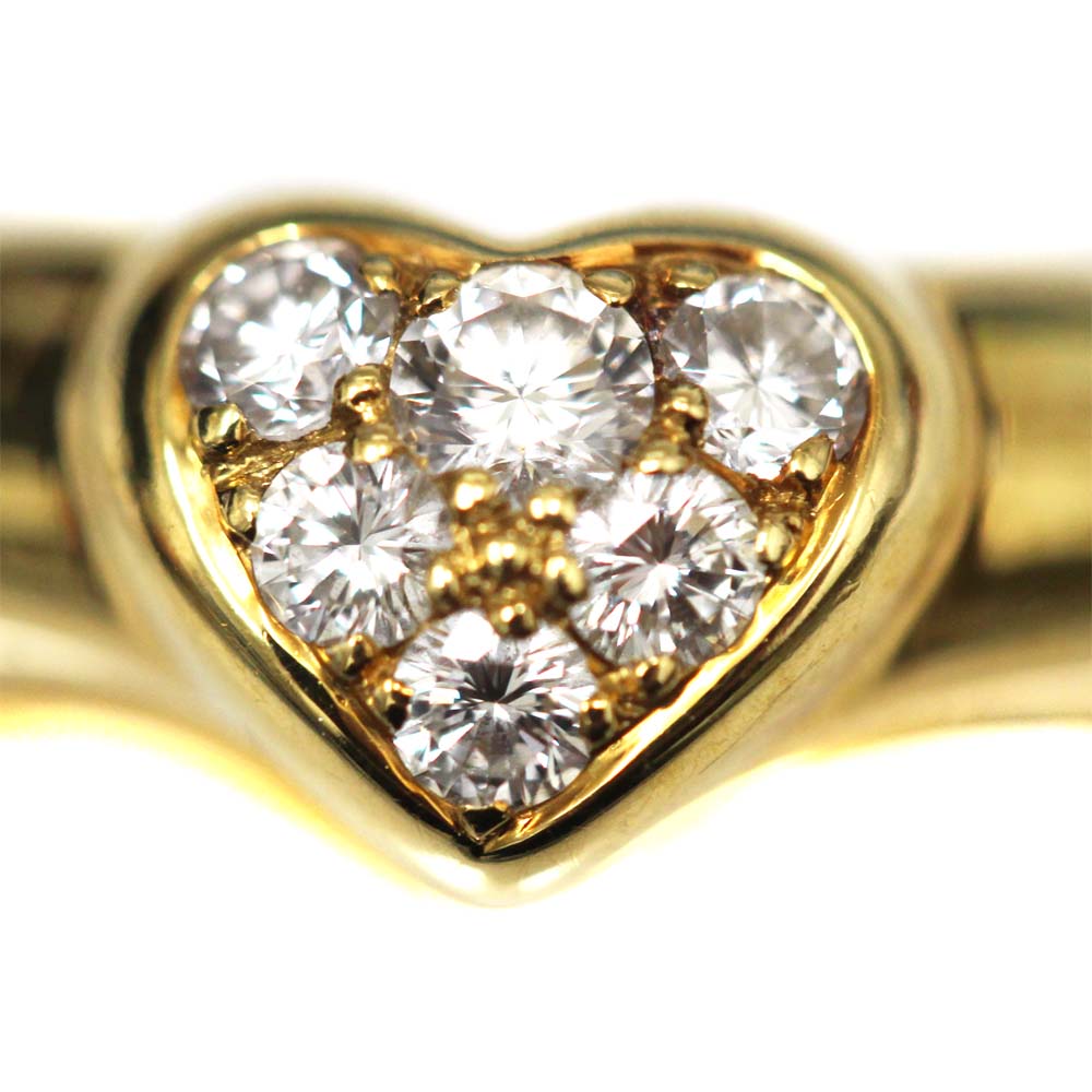 Tiffany Co ティファニー パヴェ ハート リング 指輪 K18イエローゴールド ダイヤモンド 11号 ゴールド レディース 中古 ー ブラモ 欲しいブランド品がすぐ見つかる ネット通販サイト