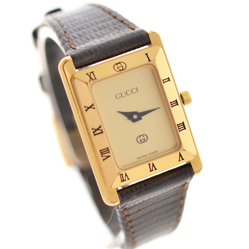 別倉庫からの配送】 GUCCI 腕時計 スクエア型4200M ビンテージ ゴールド - 腕時計(アナログ) - hlt.no