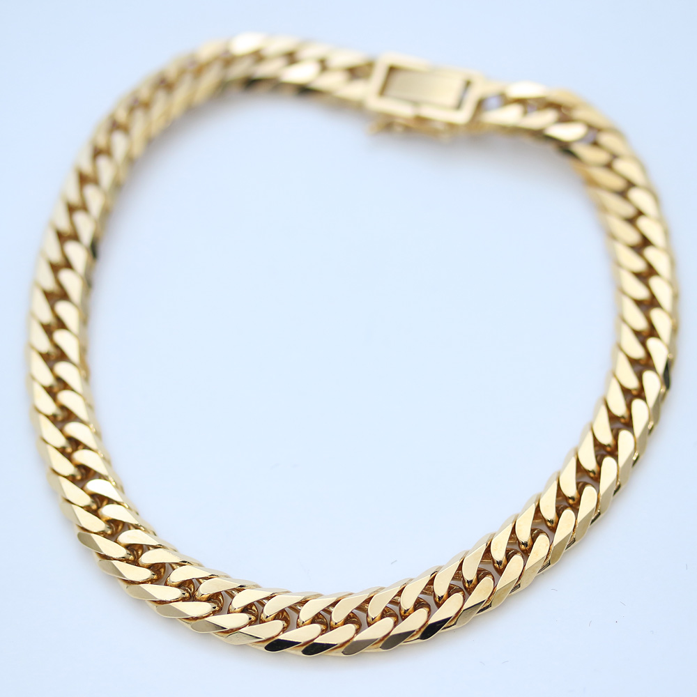 没有品牌没有品牌kihei 6面双切手链k18黄金首饰金男士[上一页]