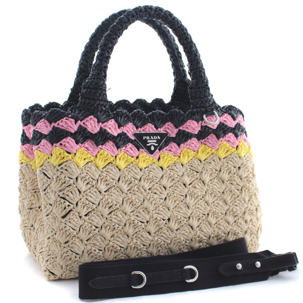 prada raffia bag