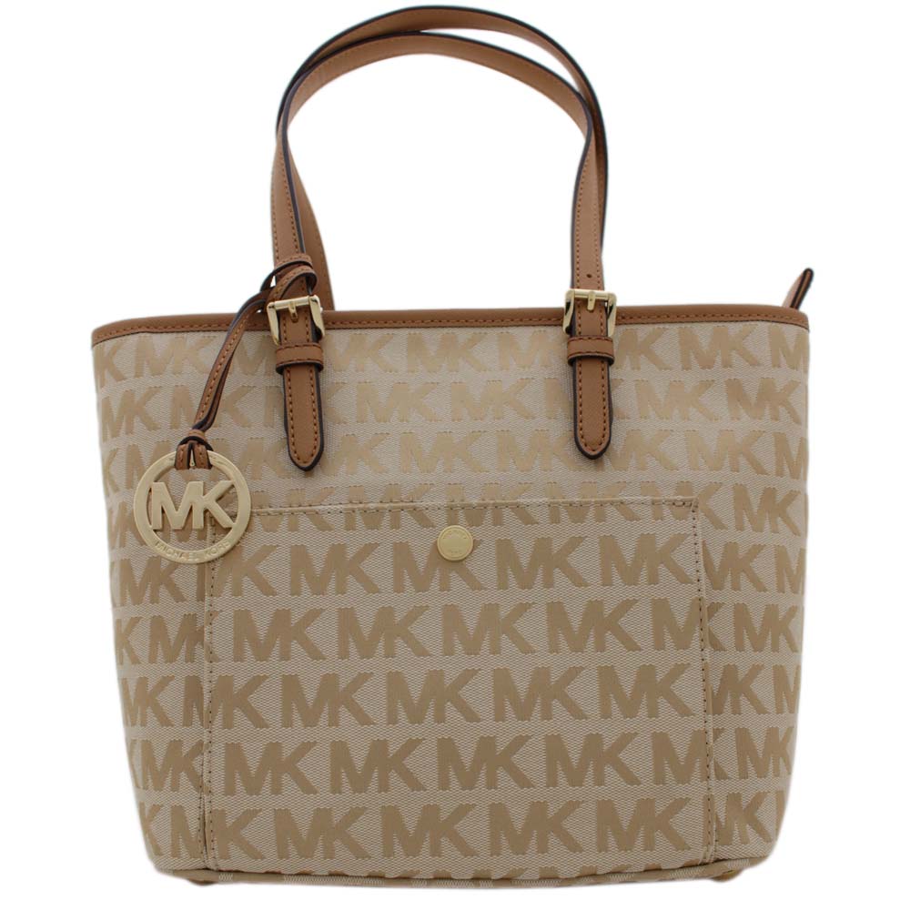 Michael Kors Michael Kors Tote Bag Canvas / Leather Beige Ladies [Used