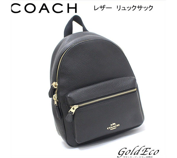 正規品 美品 Coach コーチ ミニリュックサック レザー 黒 F363 リュック バックパック