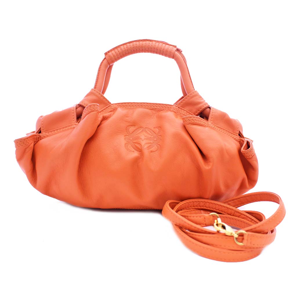 loewe罗意威迷你nappa aire 2way手提包羊皮/皮革橙色女士[上一页]