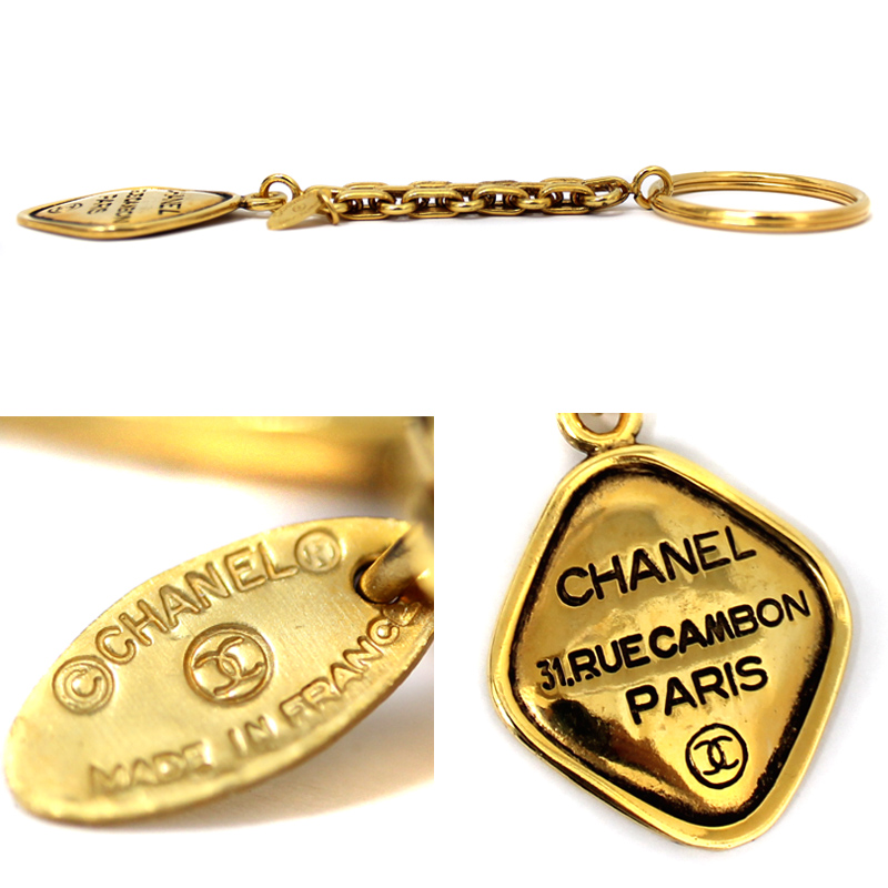 Chanel シャネル カンボン ロゴプレート31 Rue Cambon キーリング キーホルダーアクセサリー ゴールド小物 雑貨 ー ブラモ 欲しいブランド品がすぐ見つかる ネット通販サイト