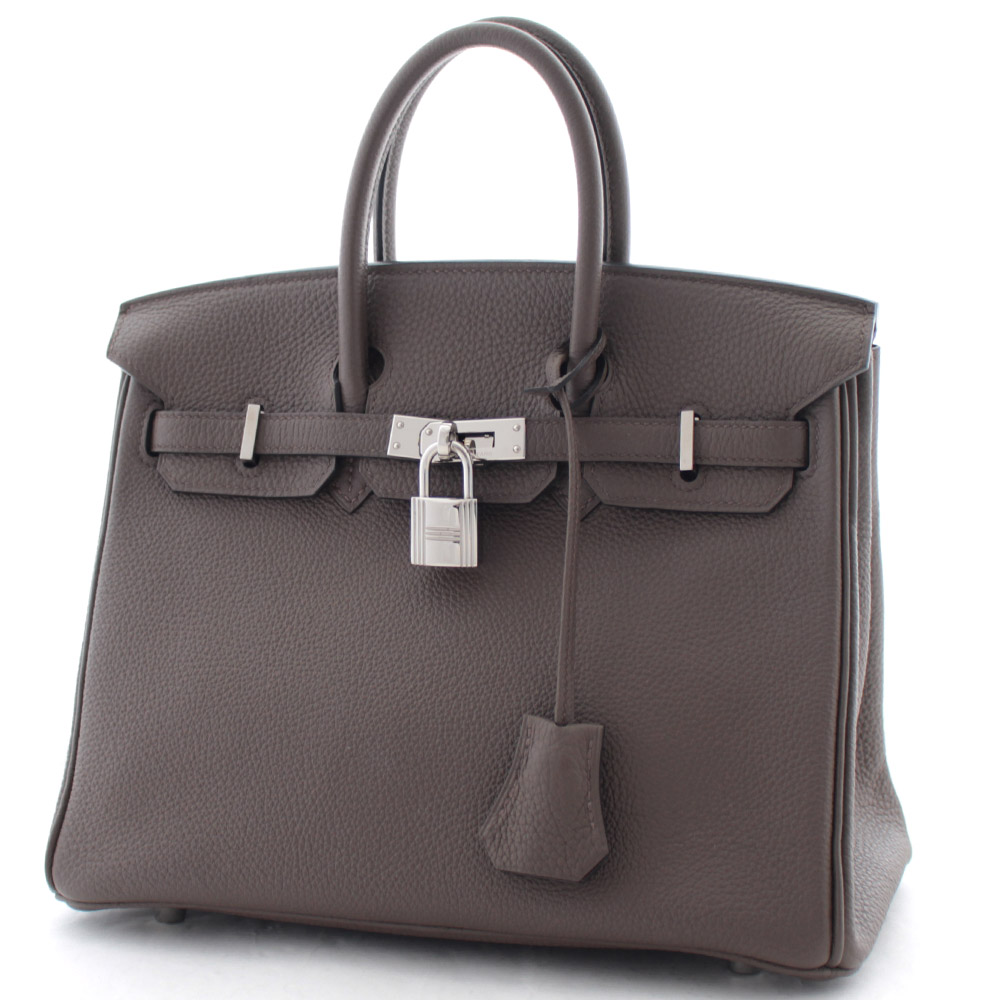  HERMES  Hermes  Birkin 25 R stamped handbag Togo Taupe 