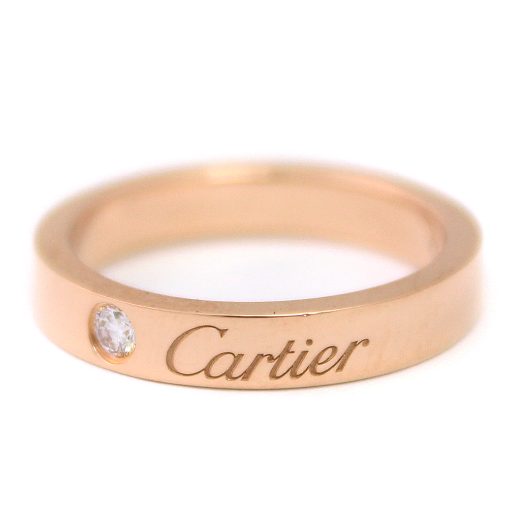 CARTIER カルティエ C ドゥ エングレーヴド リング・指輪 K18ピンク 