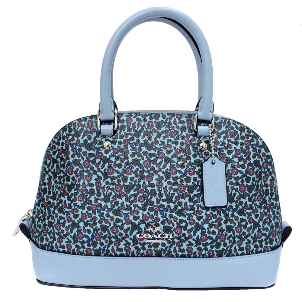 coach purse blue flowers