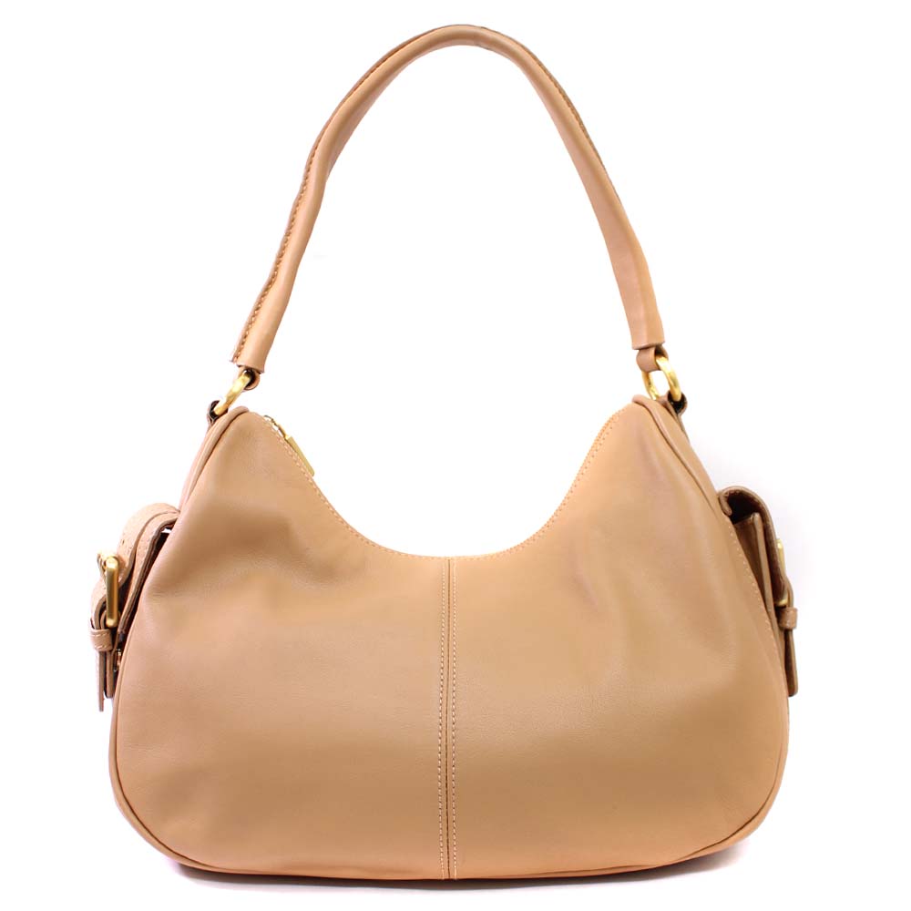 furla furla单肩包真皮米色女士【二手】