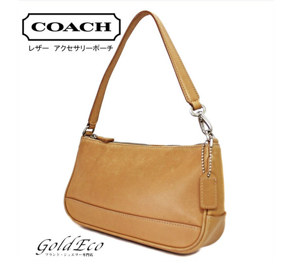 2085円 オンラインショッピング COACH コーチ ポーチ シルバー レザー