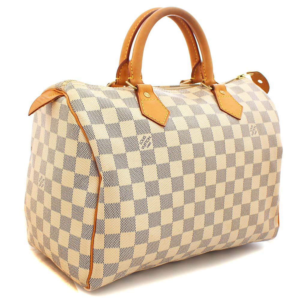 LOUIS VUITTON Louis Vuitton Speedy 30 Damier N41533 Boston bag Damier Azur Canvas White Ladies ...