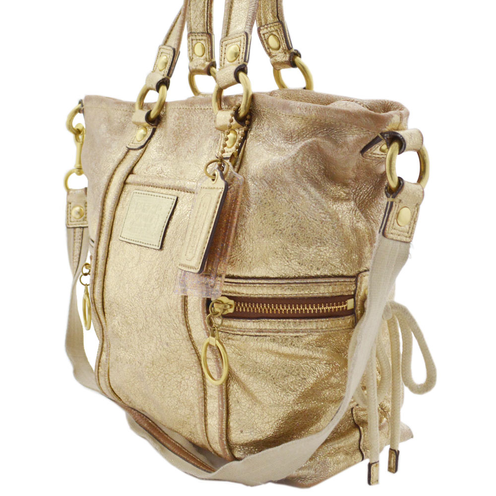 coach coach poppy聚光灯2way 13819单肩包皮革金色女装【待产品】