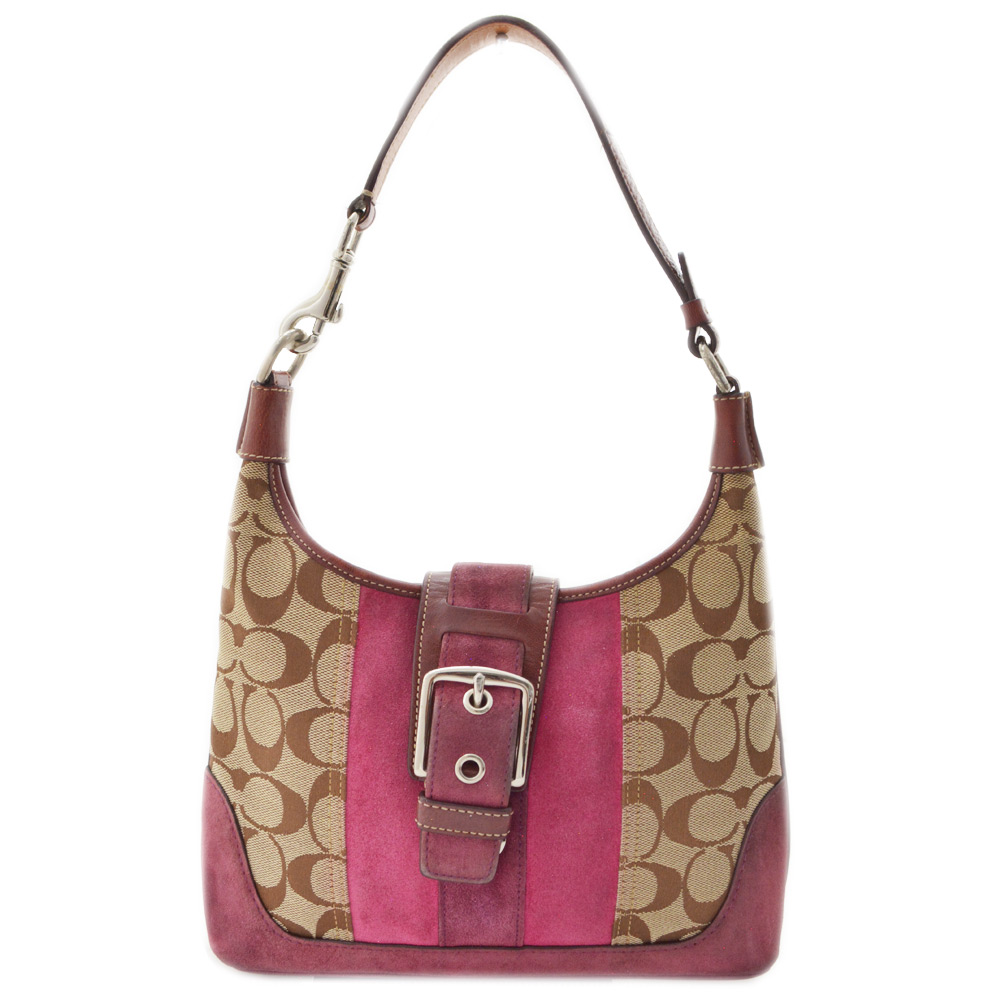 tan coach shoulder bag