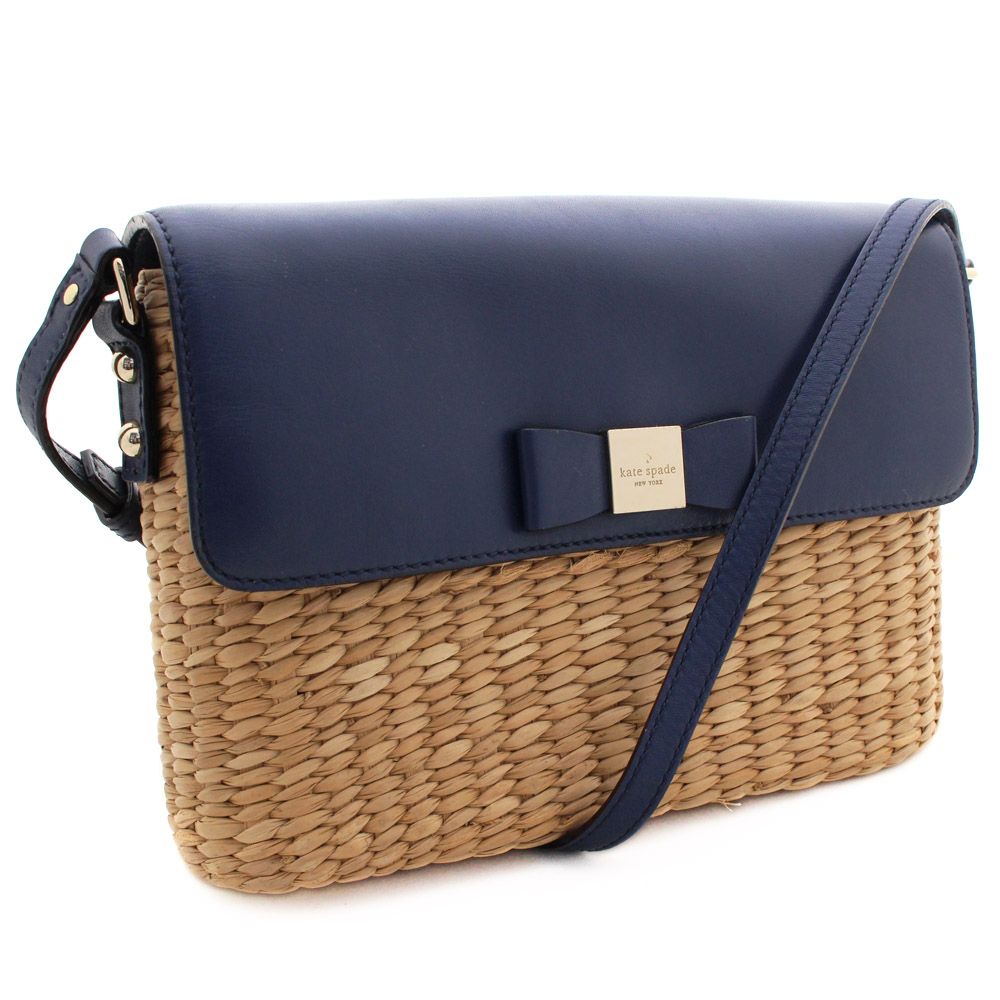kate spade ケイトスペード カゴバッグ リボン ショルダーバッグ ス