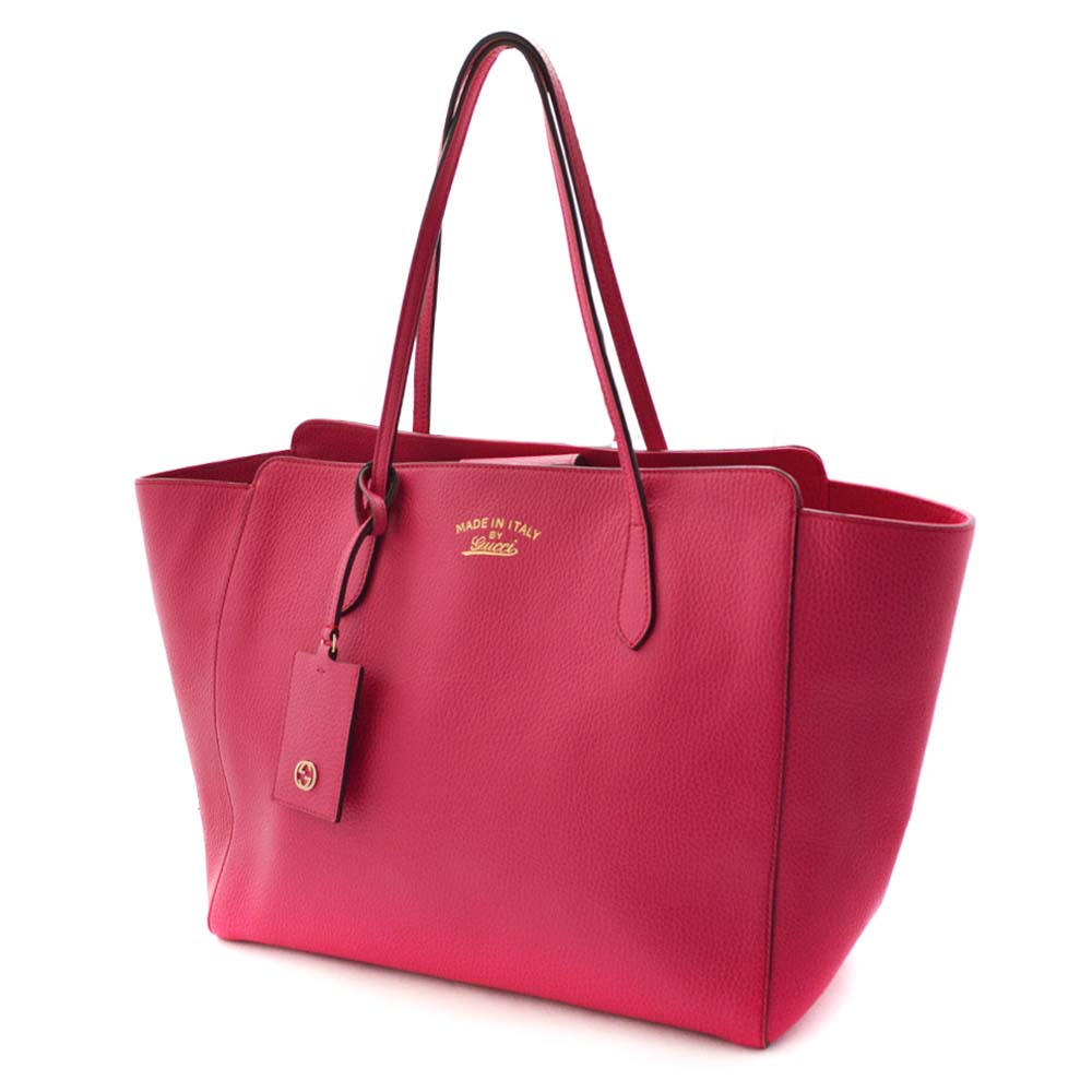gucci gucci swing大号手提包354397手提包皮革粉色女士[上一页]