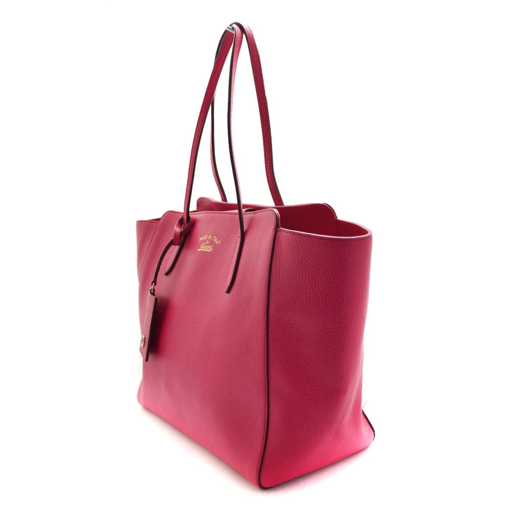 gucci gucci swing大号手提包354397手提包皮革粉色女士[上一页]