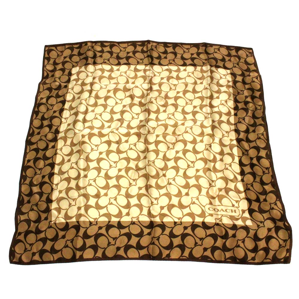 brown coach scarf