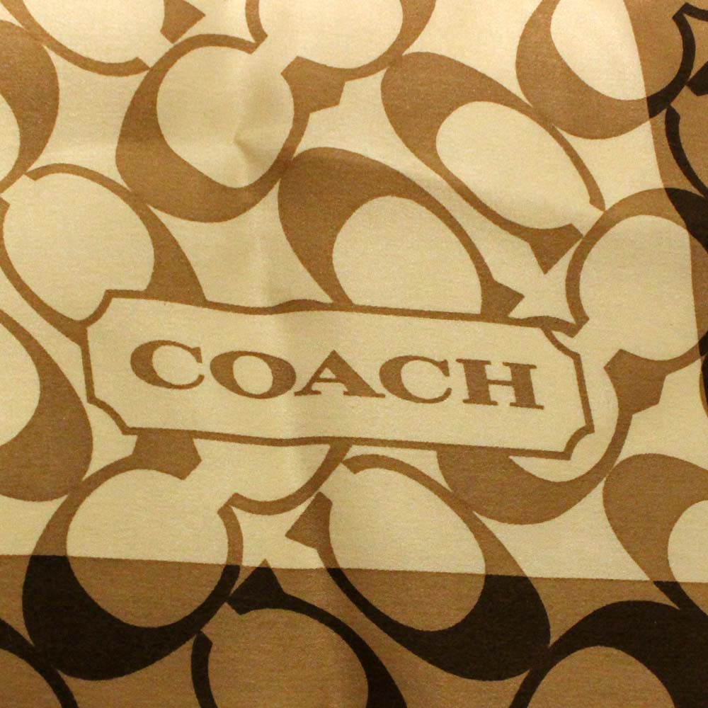 brown coach scarf